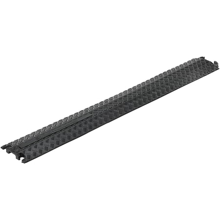 Global Industrial Cable Ramp, 3/4 in H, 39 in L, 5 in W, 1 Channel, Rubber, Black 708184BK
